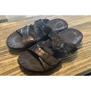 VIONIC Lauren Adjustable Strap Comfort Slide Sandals Orthaheel Womens Size 7